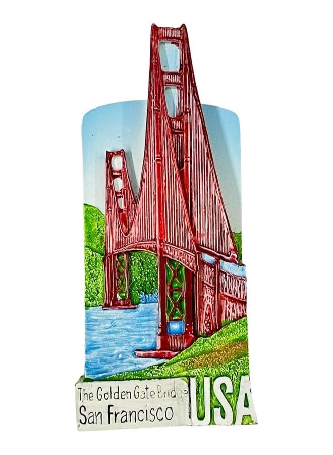Moira 3D Resin Magnet for Fridge Decoration Travel Souvenir USA Golden Gate Bridge - Image 1